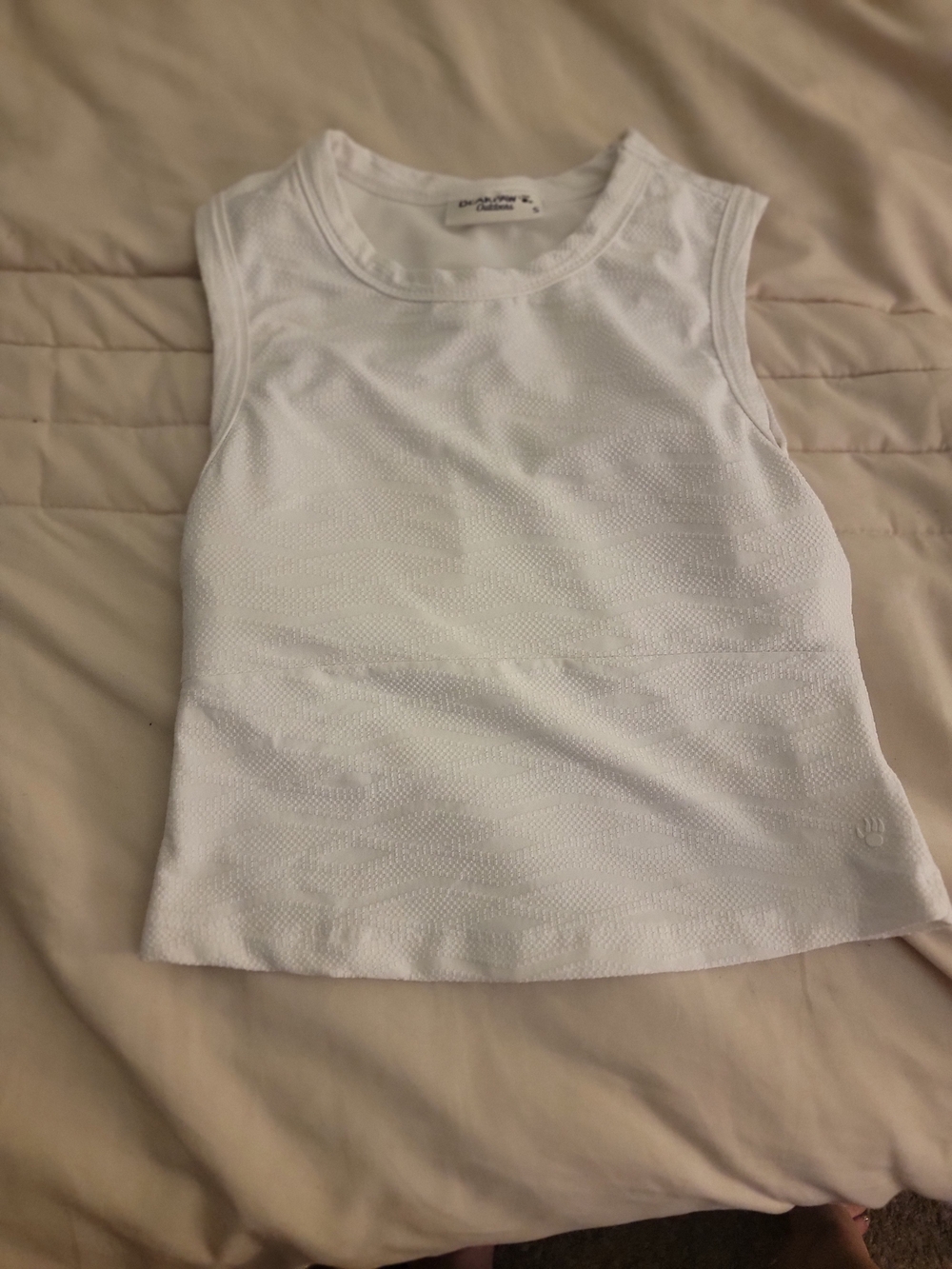 Athletic White Muscle Tank Top — Lightweight Sleeveless Tee
